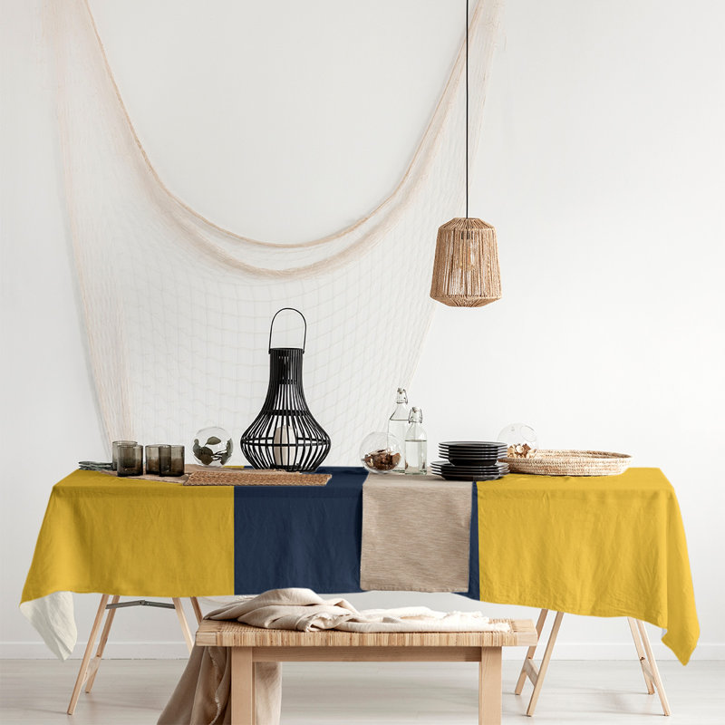 Denver Basketball Tablecloth, Denver,Yellow/Midnight Blue/Yellow
