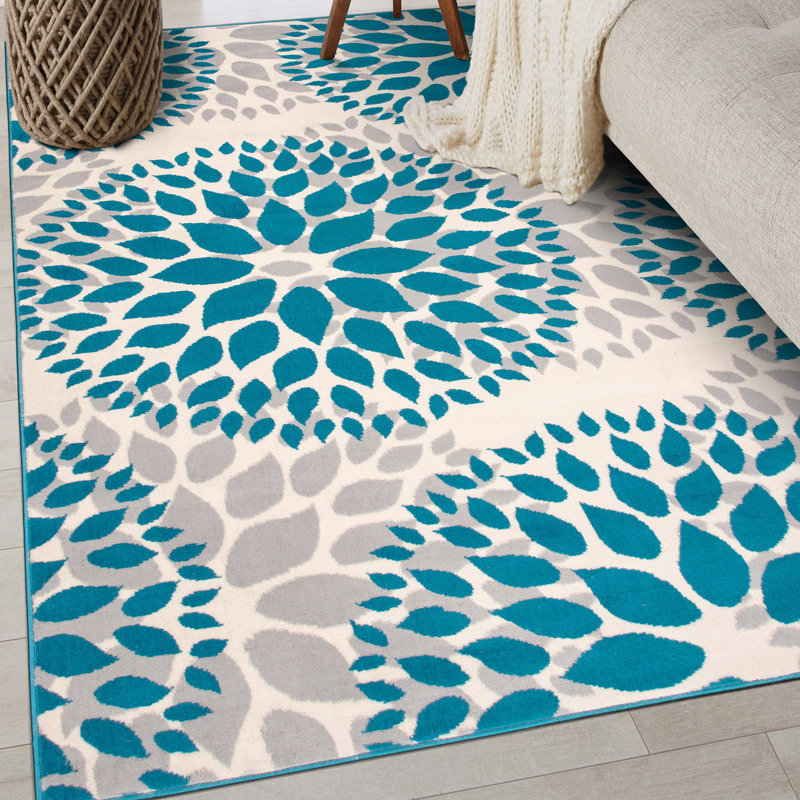 Floral Indoor Rug, Rectangle 5' x 7'