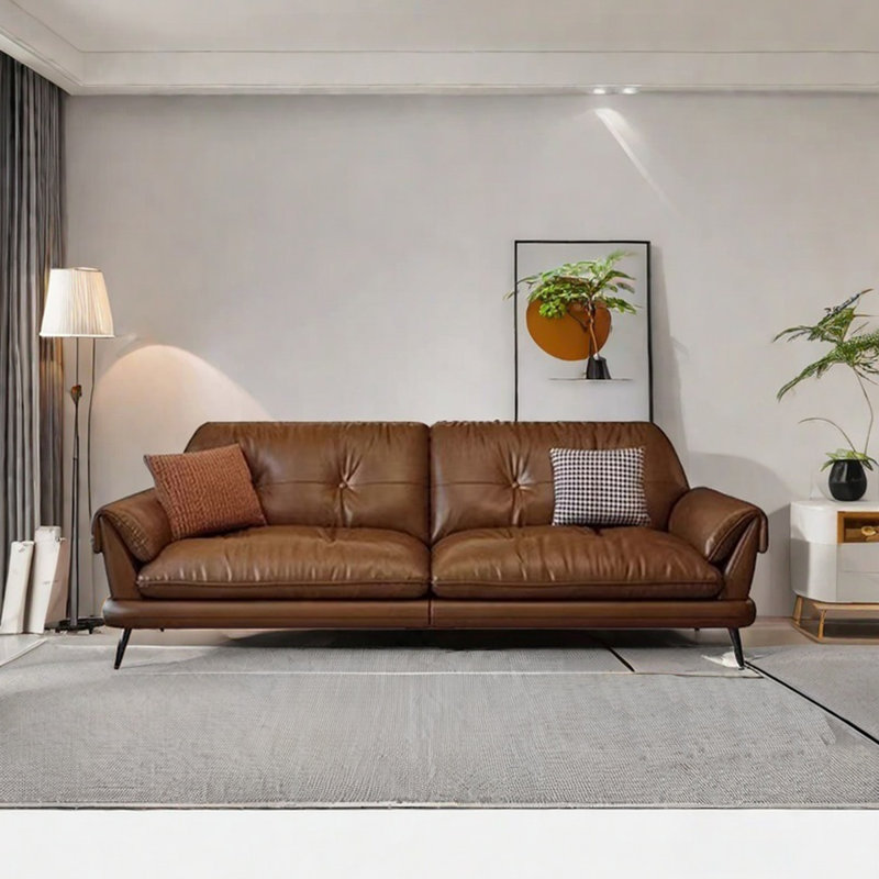 Simple modern retro sofa, 33.85" H x 66.92" W x 38.58" D