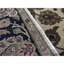 Tapis ivoire et noir noué à la main de haute qualité