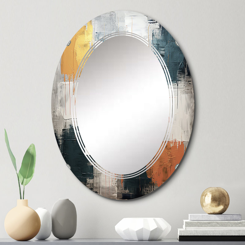 Willodine - Miroir mural moderne ovale, 30 po x 20 po