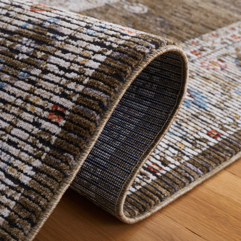 Sierra Ivory and Olive Green Hand-knotted Wool Rug 4' x 6'