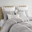 Édredon double / grand imprimé en coton - blanc / bleu marine avec 2 taies décoratives en chenille-128135051-128135053