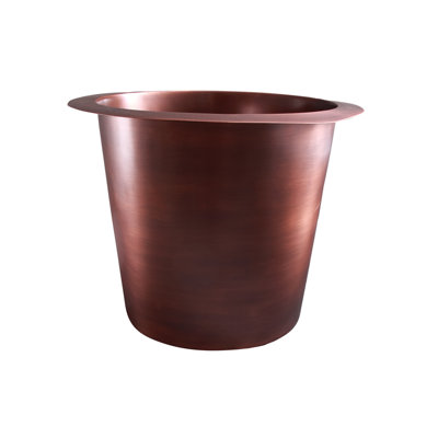Sykes 12'' L Mounting / Installation Required Single Bowl Copper Kitchen Sink