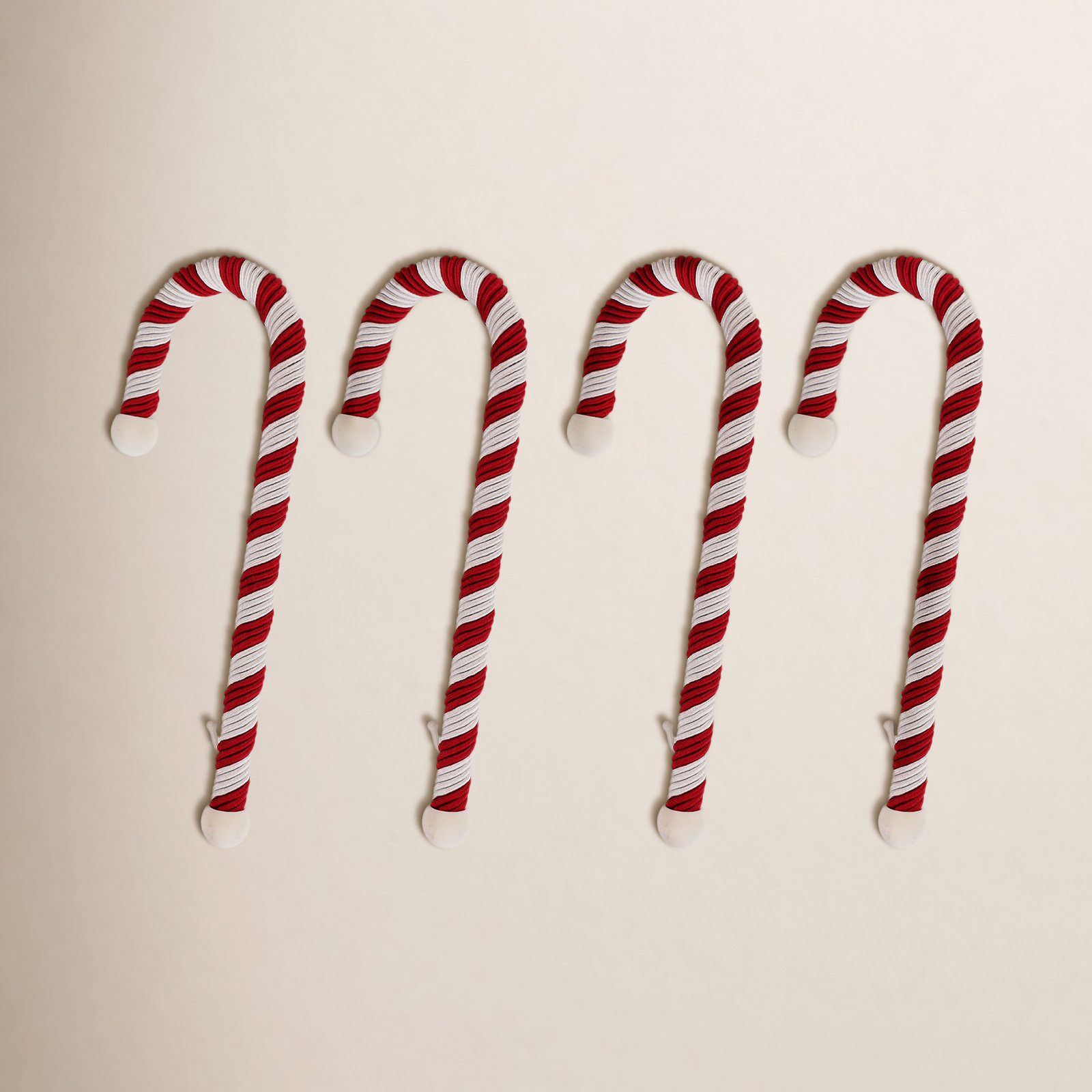 Candy Cane Classic Rope Stocking Holder, 9" H x 0.5" W x 3.5" D