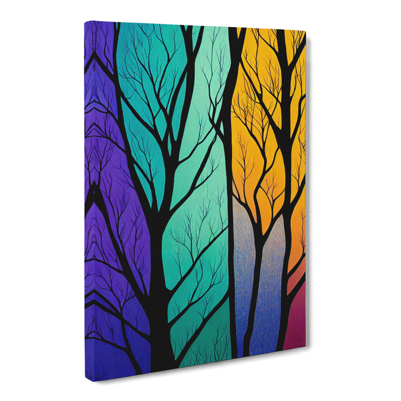 Abstract Tree Colours Vol.9 - Wrapped Canvas, 50cm H x 35cm W x 3cm D
