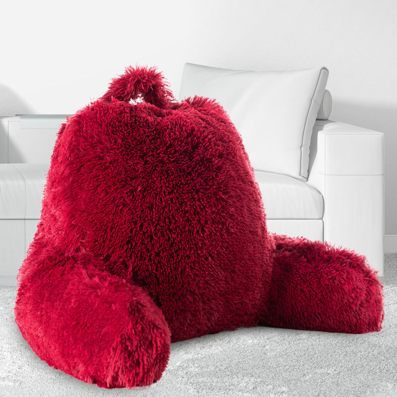 Housse et insert de coussin en fausse fourrure , Marron