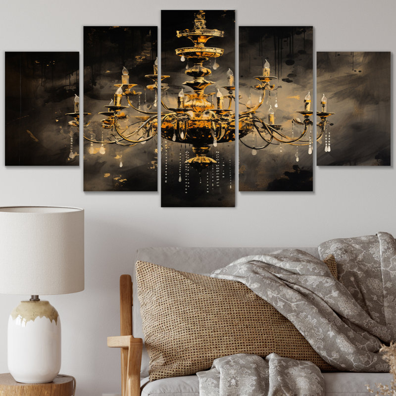 Chandelier Sumi Zen II Abstract Wall Decor on Metal