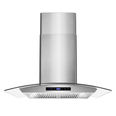 Cosmo 30 in. Vista Collection Ductless Wall Mount Range Hood, Touch Controls, LED Lights, Permanent Filters, Stainless Steel