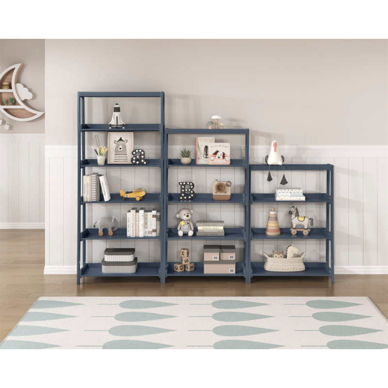 Support présentoir 1 pièce Modern Modern, (5 Shelves) 67"H x 30.5"W x 14"D, Navy