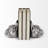 Antiqued Silver Pug Shaped Bookends
