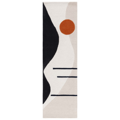 Arabelle Handmade Wool Cream/Black Rug