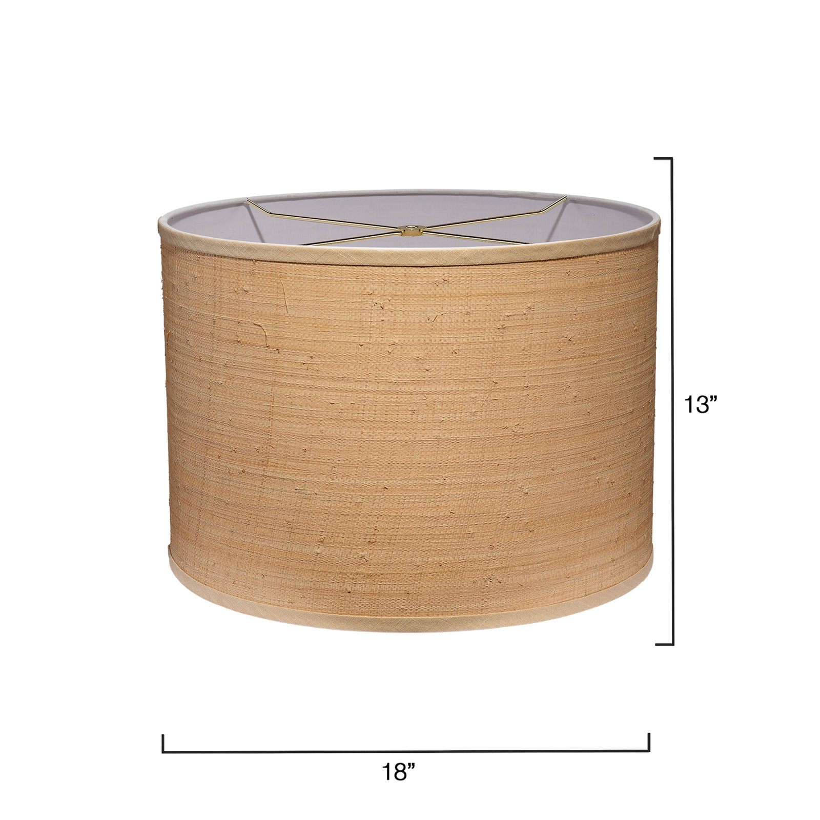 Emery Raffia Shade, Large, 13" H x 18" W x 18" D