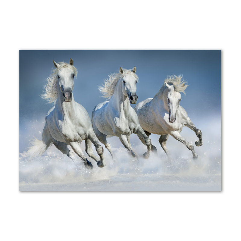 Horses in a Gallop 1 Piece Wrapped Canvas Wall Art
