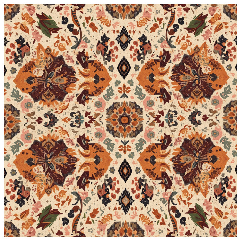Tapis de bain Floral, L 34 po x L 21 po