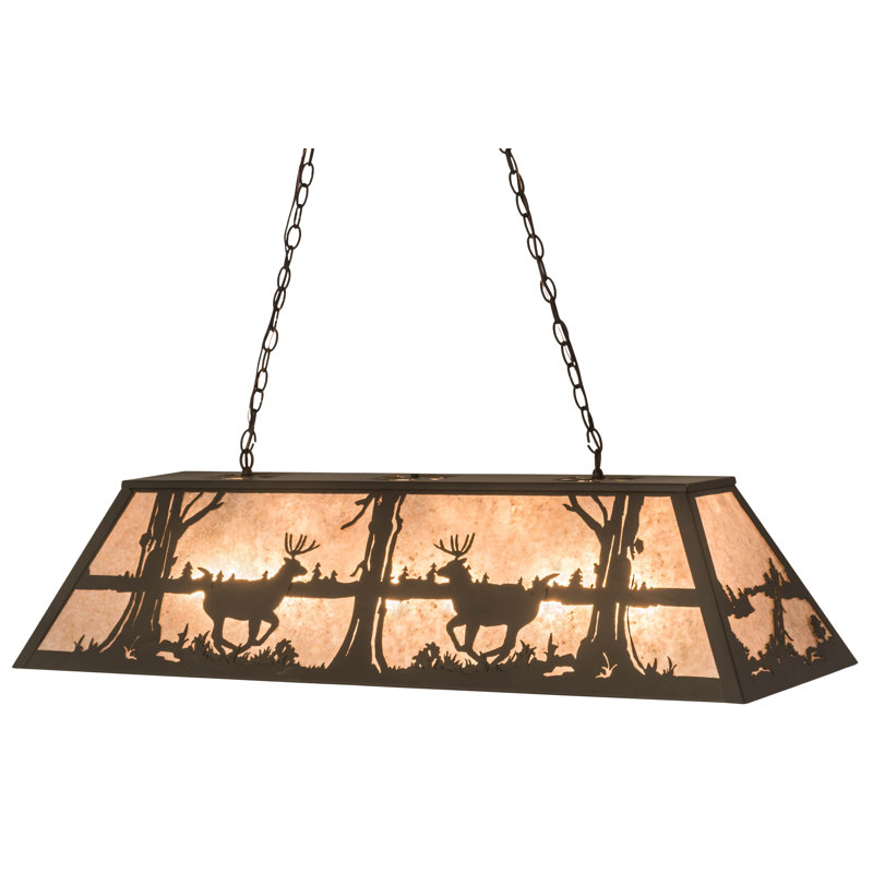 6 - Light Pendant, 23.5" - 43" H x 48" W x 17" D