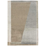 Miramar Silk Abstract Area Rug in Beige/Natural/Taupe/White