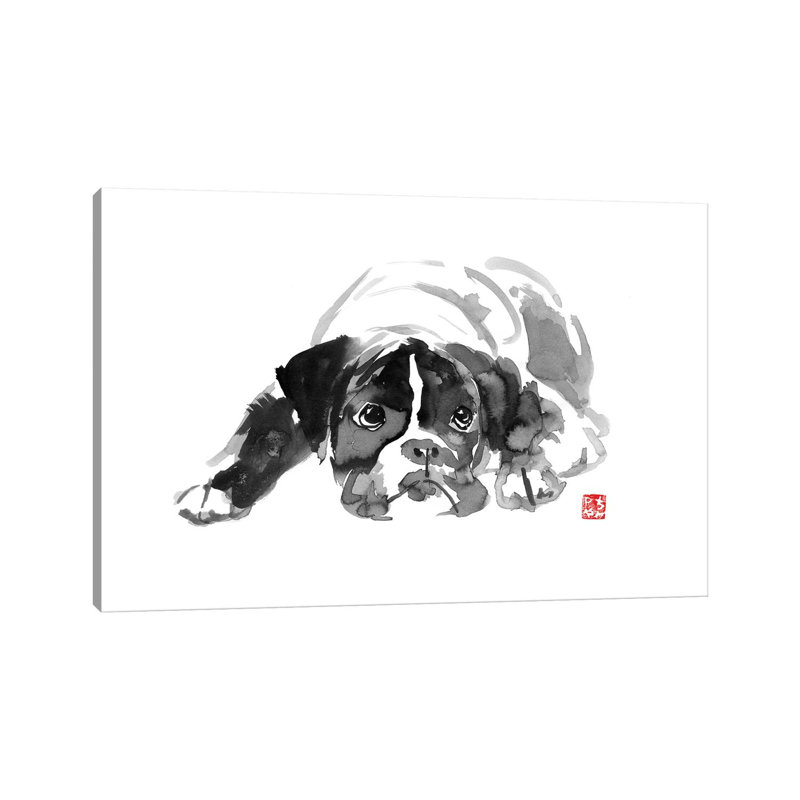 Bulldog II 1 Piece Wall Art on Canvas, 20.32 cm H x 30.48 cm W, Wrapped Canvas