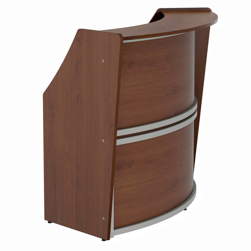 Natalino Rectangle Synthetic Laminate Reception Desk, Cherry