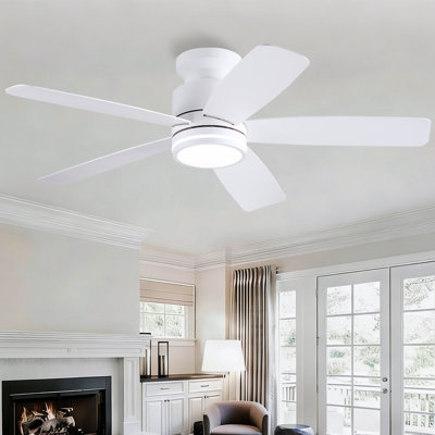 Ventilateur de plafond encastré avec lumières DEL et télécommande