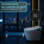 Toilette allongée intelligente à chasse d'eau blanche avec bidet intégré 1,28 / 1,6 GPF Wynn