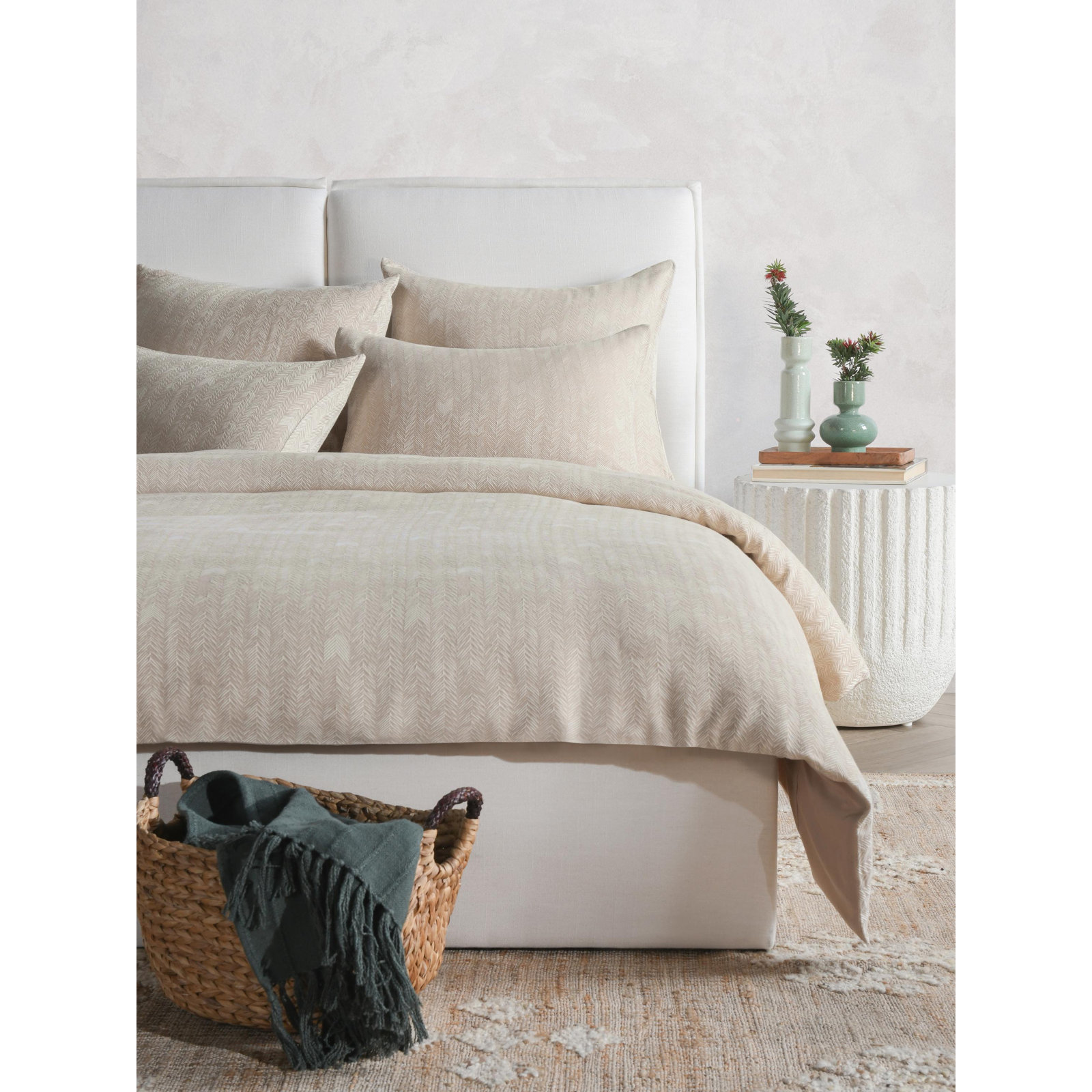Verbier Cotton Shams, Standard, Beige
