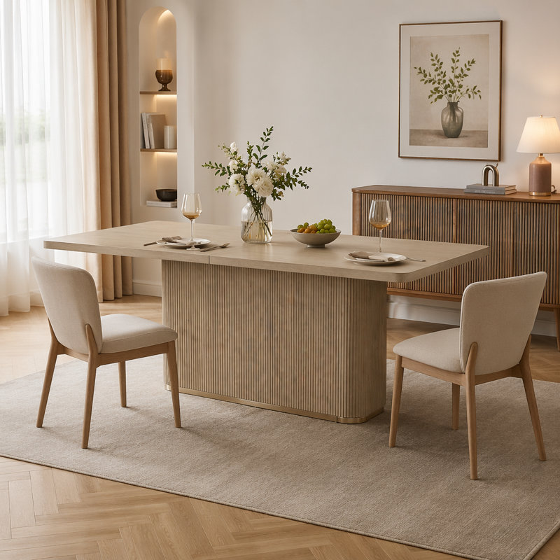 84" Rectangular Dining Table, Natural