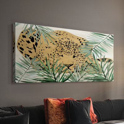 Palm Leopard II- Gallery Wrapped Canvas -Ready to Hang