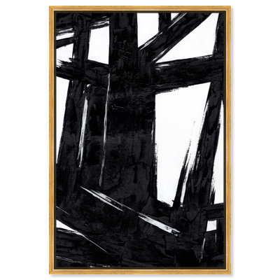 Oliver Gal Untitled in Abstract - Hand-Brushed Paint Framed Canvas Art