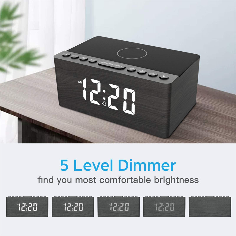 Digital Electric Alarm Clock, Black