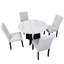 Ensemble de table de salle à manger 5 pièces, table de salle à manger moderne de 43 pouces et 4 chaises rembourrées pour la salle à manger, la cuisine, le salon, facile à assembler