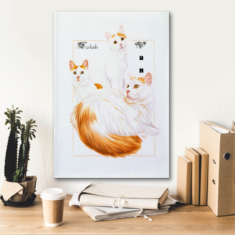 «Turkish Van» par Barbara Keith sur, H 26 po x l 18 po x P 0,75 po