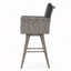 Tabouret de bar pivotant extérieur en osier 30 po avec coussin résistant à l'eau