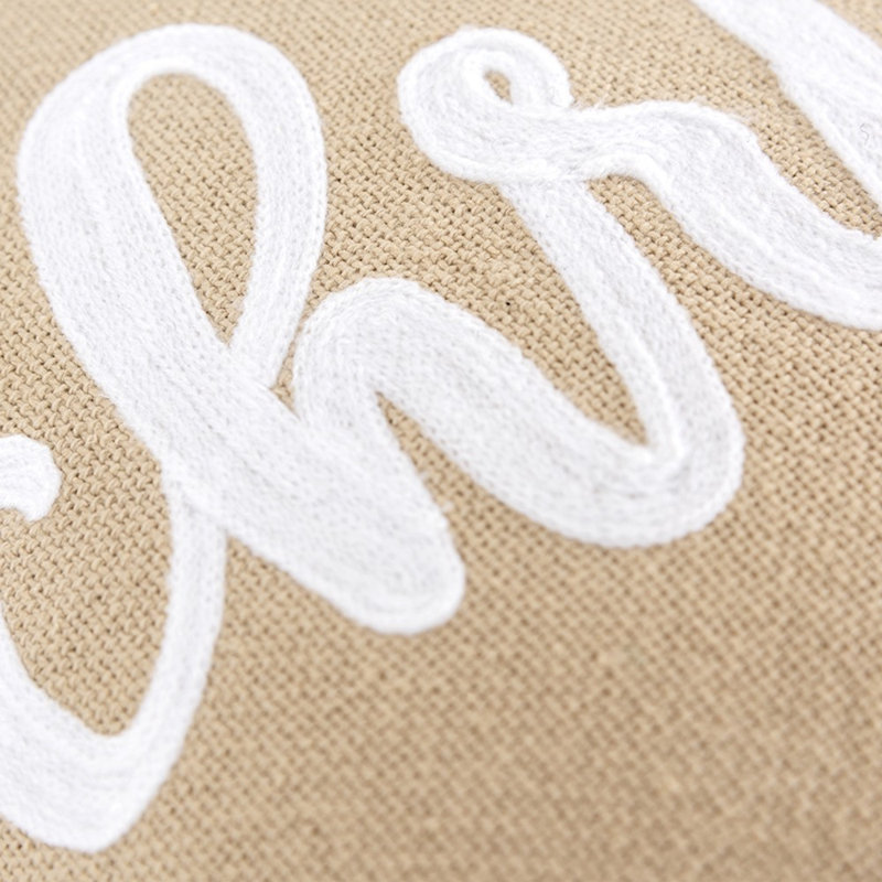 Coussin décoratif de Noël beige et naturel