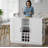Kitchen Island With Drop Leaf & Power Outlet, Wine Bar Cabinet With Bottle Rack & Glass Holder, Coffee Bar, 2-door Buffet Sideboard With Side Shelves-832663156