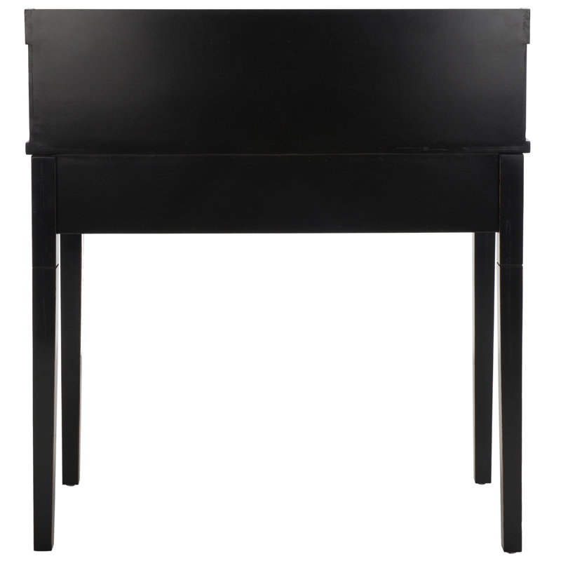 Beecher Solid Wood Writing Desk, Black