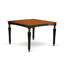 Ensemble de comptoir de cuisine 7 pièces composé d'une table de salle à manger carrée avec rallonge papillon et 6 chaises de salle à manger en similicuir, noir et cerise, 54 x 54-126244300-126244306-126244307