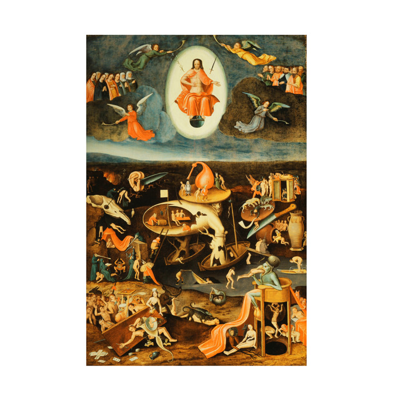Hieronymus Bosch The Last Judgement, Canvas Art, 19" H x 12" W