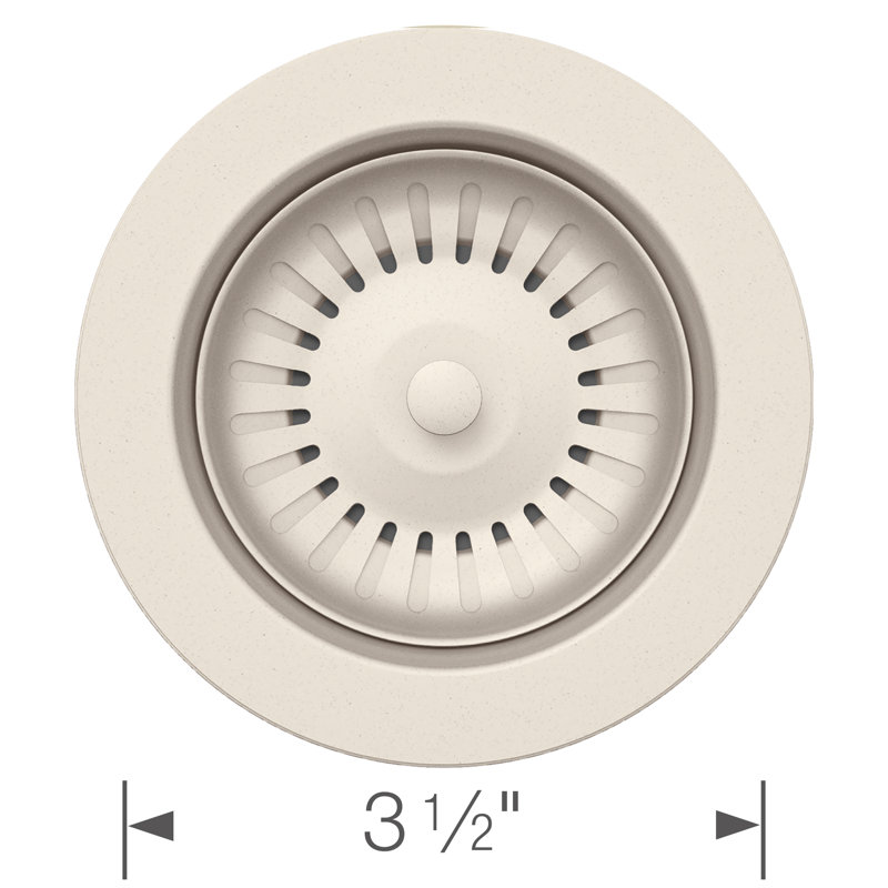 SILGRANIT-Matched Metal Disposal Waste Flange, Soft White