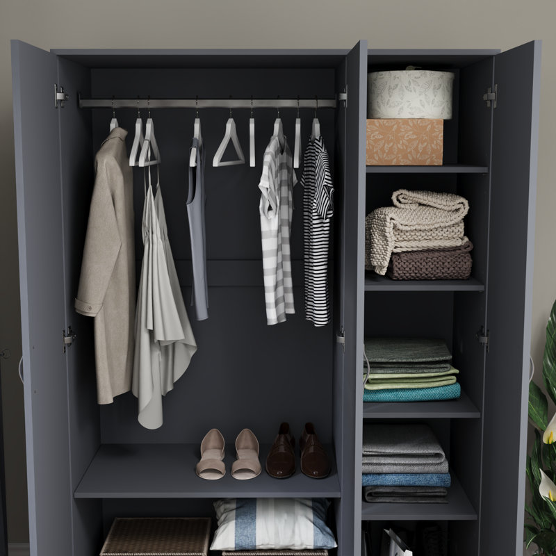 Maybery MDF & Particleboard Wardrobe, Grey