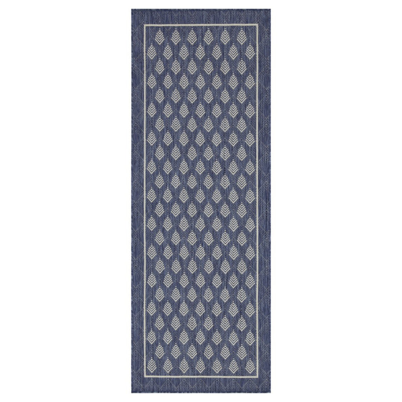 Sunshine GC_HAR2007 Blue 2 Ft. 7 In. X 7 Ft. 3 In. Indoor/Outdoor Area Rug, Runner 2'7" x 7'3"