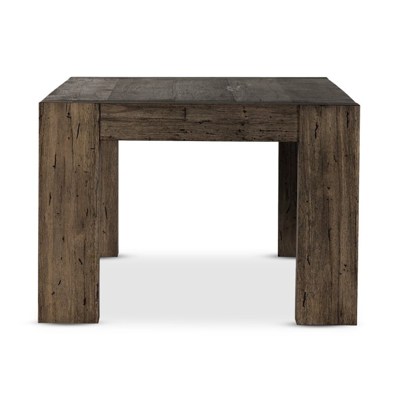 Abaso Dining Table, Ebony Rustic Wormwood Oak, 30'' H x 108'' W x 43'' D