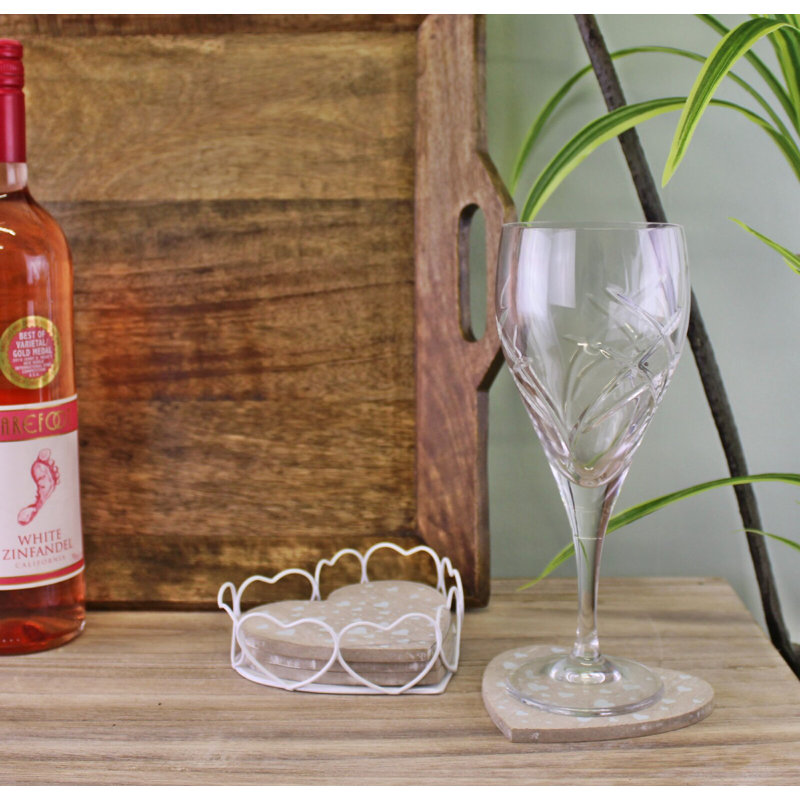 Wood 4 Piece Coaster Set