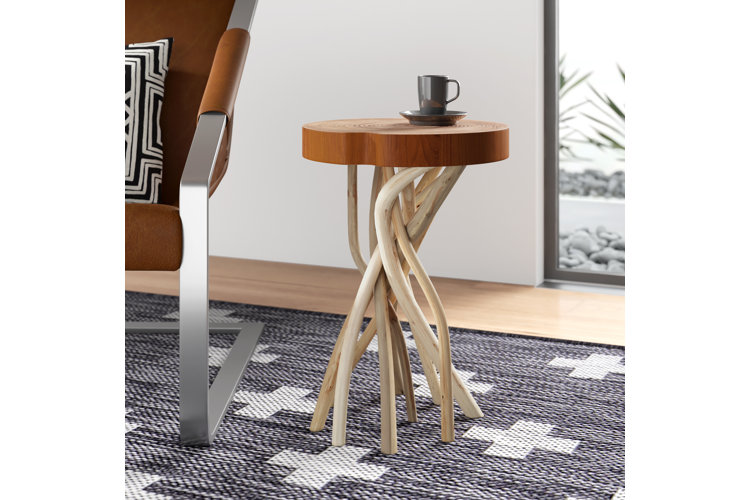Selah Solid Wood Pedestal End Table