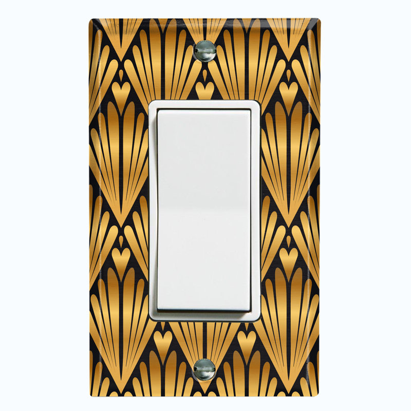 Patterned 1 - Gang Toggle Light Switch Standard Wall Plate