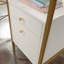 Bureau en L avec plateau en verre (tabourets non inclus)