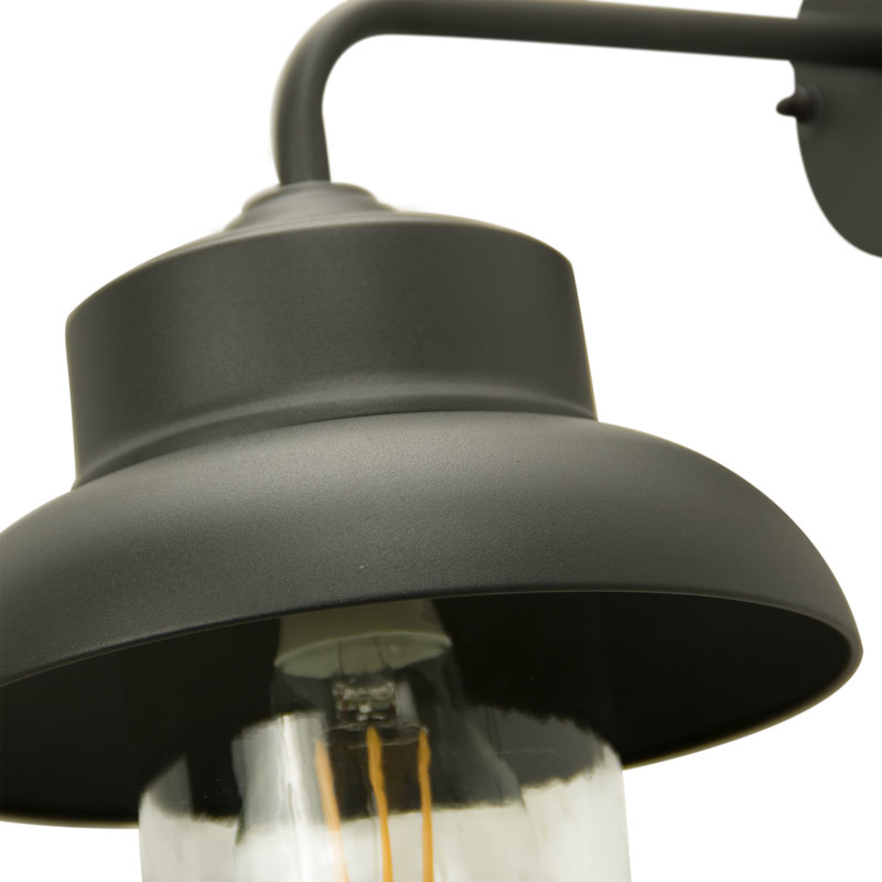 Gordan 27cm H Outdoor Barn Light, Dark Grey