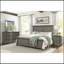 Mobilier de chambre classique style transitionnel rustique et café à 2 tiroirs gris à 2 tiroirs