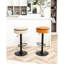 2 tabourets de bar kaki avec hauteur réglable et pivotant à 360 °, rangement inclus pour l'ameublement de 2 fauteuils pivotants en cuir-621942897
