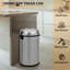 17 gallons / 65 L poubelle ouverte en acier inoxydable sans doublure pour hôtel de restaurant commercial